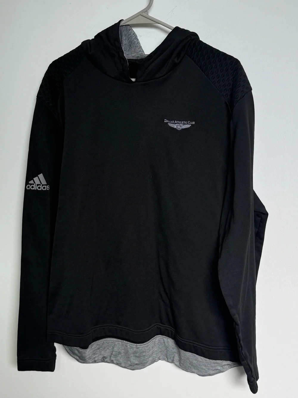 adidas Men’s Black Crewneck Hooded Performance Sweater - DAC Merch